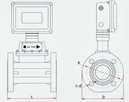天然氣渦輪流量計安裝尺寸對照表